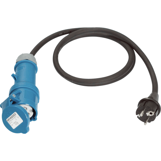 Adapter 32A Blue Female -> Schuko plug 1m