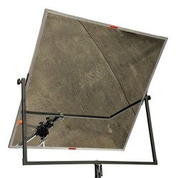 Shiny Board - mirror / brushed alluminium - 120 x 120 cm